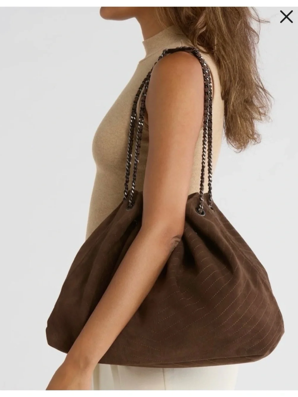 NWT Brown Suede Rebecca Minkoff Tote